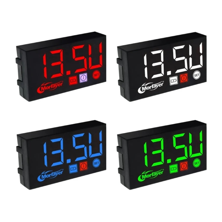 Compact LED Digital Display Time Voltmeter, Specification: 2 in 1 Temperature White - Electrical Instruments by buy2fix | Online Shopping UK | buy2fix