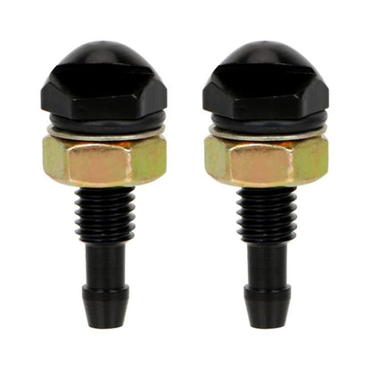 2pcs /Set Automotive Glass Washer Sprayer Aluminum Cap Nozzle(Black) - Windscreen Wipers by buy2fix | Online Shopping UK | buy2fix