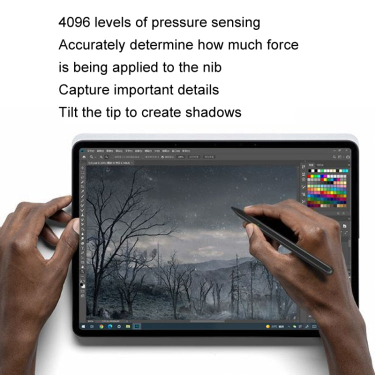 For Microsoft Surface 4096 Pressure Sensitive MPP2.0 Anti-false Touch Pressure Sensitive Capacitive Pen(Black) - Stylus Pen by buy2fix | Online Shopping UK | buy2fix
