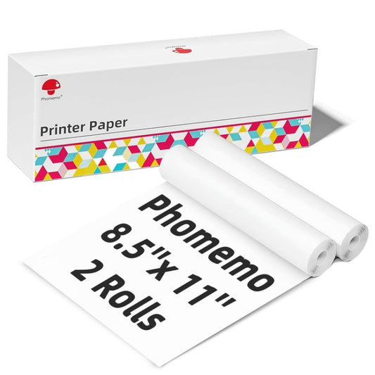 Phomemo 2 Rolls Letter Thermal Paper Use With M08F Printer Holder - Printer Accessories by Phomemo | Online Shopping UK | buy2fix