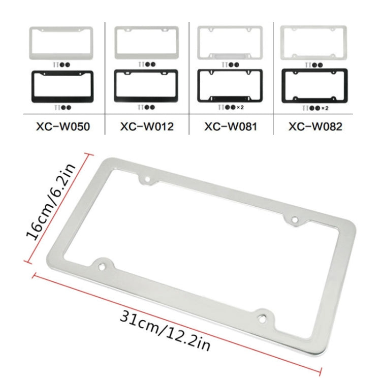 American Standard Aluminum Alloy License Plate Frame Including Accessories, Specification: Round Hole Aluminum Spray White - License Plate Covers & Frames by buy2fix | Online Shopping UK | buy2fix