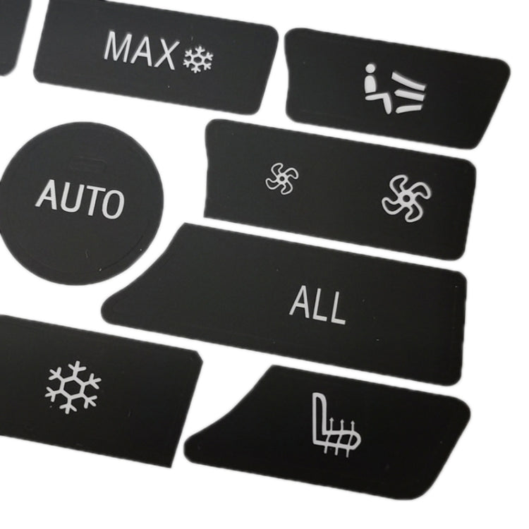 For BMW 5 Series/7 Series/X5/C6/F10/F01/F15 Air Conditioning Button Repair Sticker, Style: C 16pcs No OFF - Decorative Sticker by buy2fix | Online Shopping UK | buy2fix