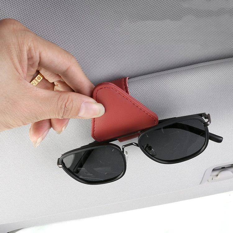 Car Eyeglasses Storage Clip Automobile Sun Visor Sunglasses Carrying Holder(Beige) - Sunglasses & Glasses Clips by buy2fix | Online Shopping UK | buy2fix