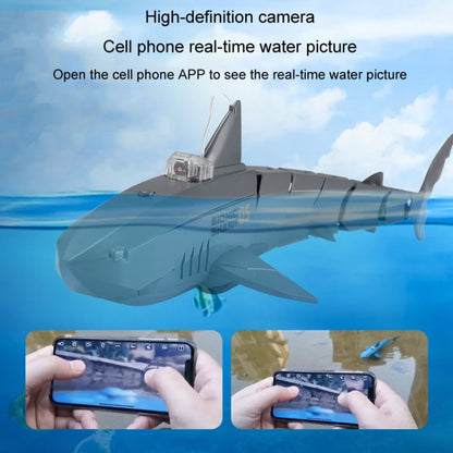 RC Shark Water Toy With Photo And Video Camera Radio Controlled Boat Toy For Children(Blue) - RC Cars by buy2fix | Online Shopping UK | buy2fix