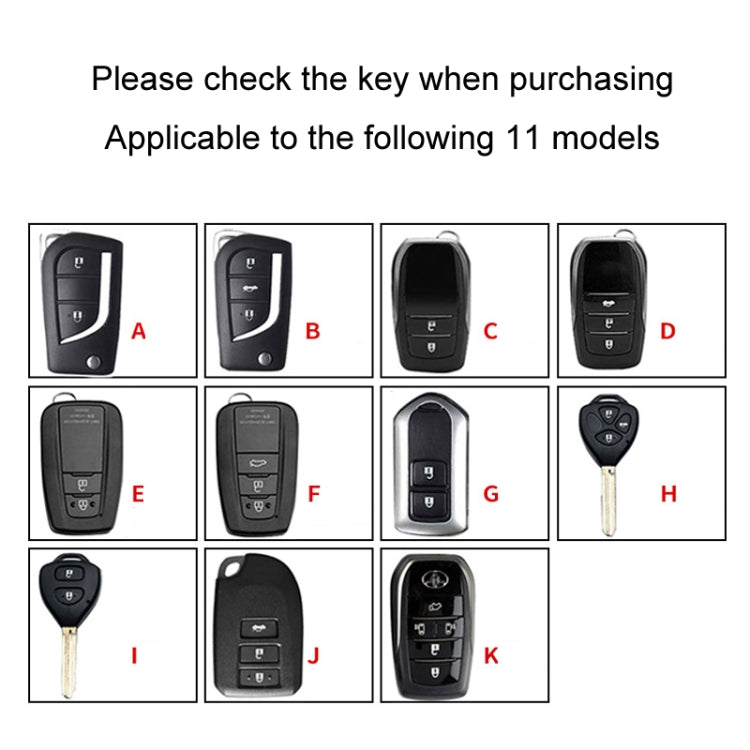 For Toyota Car Key Cover Multifunctional Keychain Anti-lost Number Plate, Style: J - Car Key Cases by buy2fix | Online Shopping UK | buy2fix