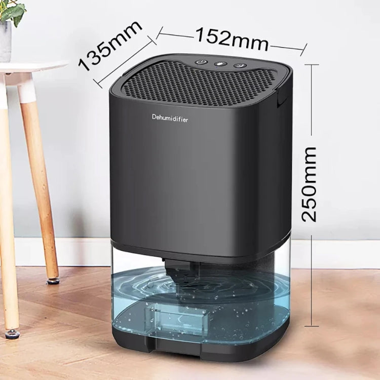 1L 36W Air Dehumidifier for Home Damp Drying Clothes with 7 colors Light EU Plug(Black) - Dehumidifiers by buy2fix | Online Shopping UK | buy2fix