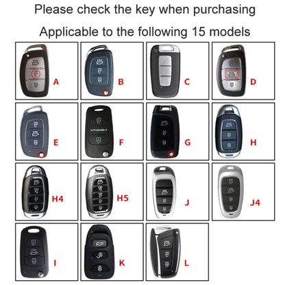 For Hyundai Car Key Cover Multifunctional Keychains Anti-lost Number Plates, Style: A - Car Key Cases by buy2fix | Online Shopping UK | buy2fix