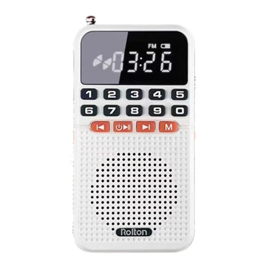 Rolton T1 Portable Radio Receiver Old People Singing Opera Player Mini Stereo Walkman(White) - Radio Player by Rolton | Online Shopping UK | buy2fix