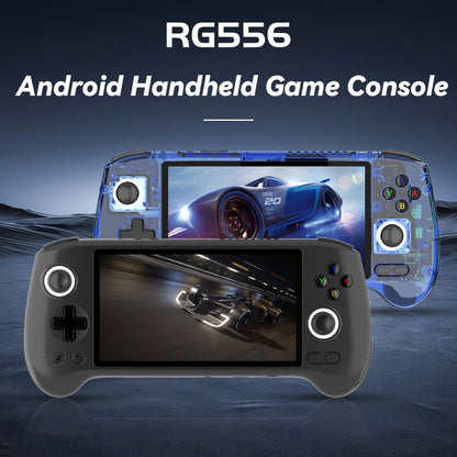 ANBERNIC RG556 Handheld Game Console Android 13 System 5.48-Inch AMOLED Screen WIFI Bluetooth Game Player 128GB+256GB(Transparent Blue) - Pocket Console by ANBERNIC | Online Shopping UK | buy2fix