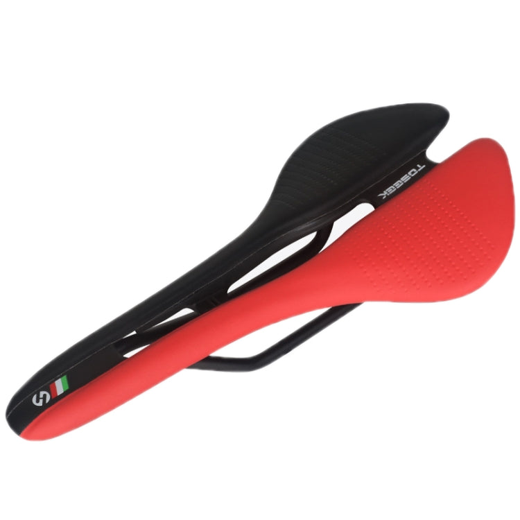 TOSEEK Mountain Bike Saddle Road Bicycle Seat Accessories, Color: Black Red - Bicycle Saddle by TOSEEK | Online Shopping UK | buy2fix