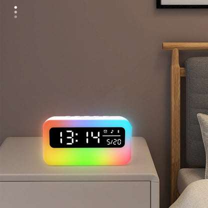 JSK-L30 Bluetooth Speaker Atmosphere Alarm Clock Regularly Wake Up APP Smart Home Charging Night Light(White) - Alarm Clocks by buy2fix | Online Shopping UK | buy2fix