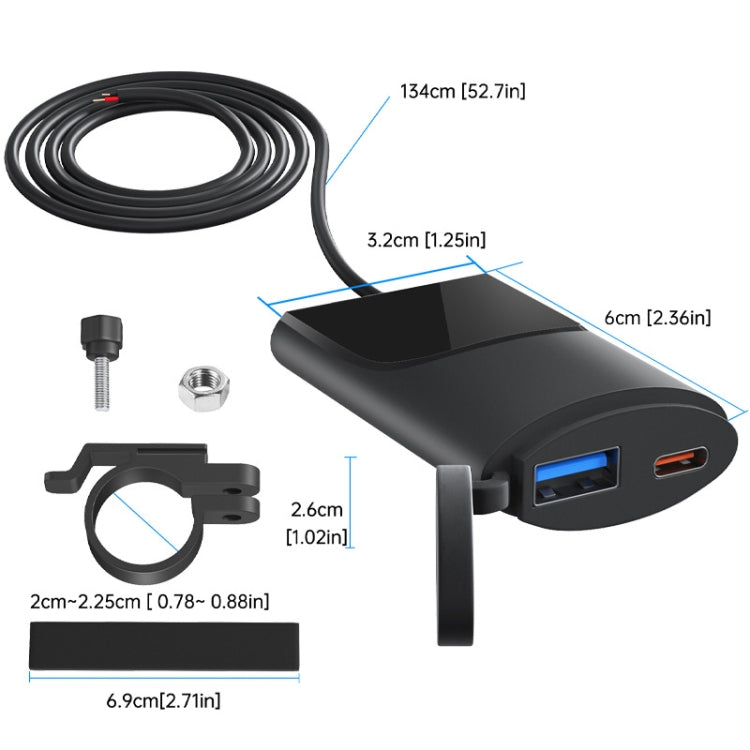 Fast Charging Dual-USB QC3.0 Motorcycle Cell Phone Charger - Battery Charger by buy2fix | Online Shopping UK | buy2fix