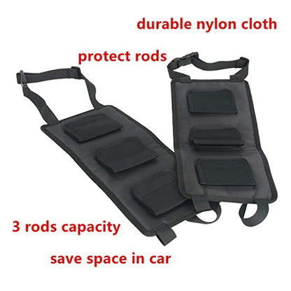 Car Back Seat Fishing Rod Strap Fixed Storage Bag(Black) - Stowing Tidying by buy2fix | Online Shopping UK | buy2fix