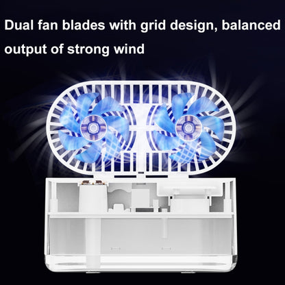 WT-818 Dual-leaf Spray Smart Digital Display Desktop Fan Night Light Humidification Cooler(Green) - Electric Fans by buy2fix | Online Shopping UK | buy2fix