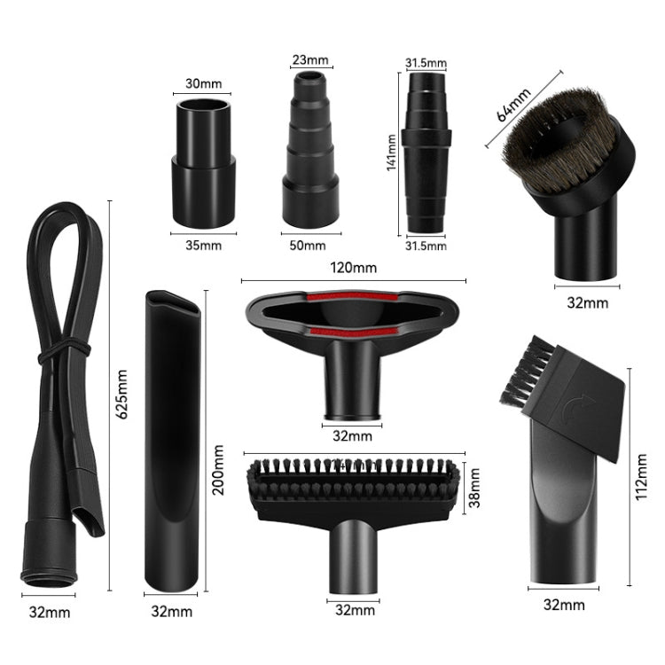 9 In 1 Set 1 Universal Vacuum Attachments 32mm Nozzle Adapter Accessories Cleaning Kit - Other Accessories by buy2fix | Online Shopping UK | buy2fix