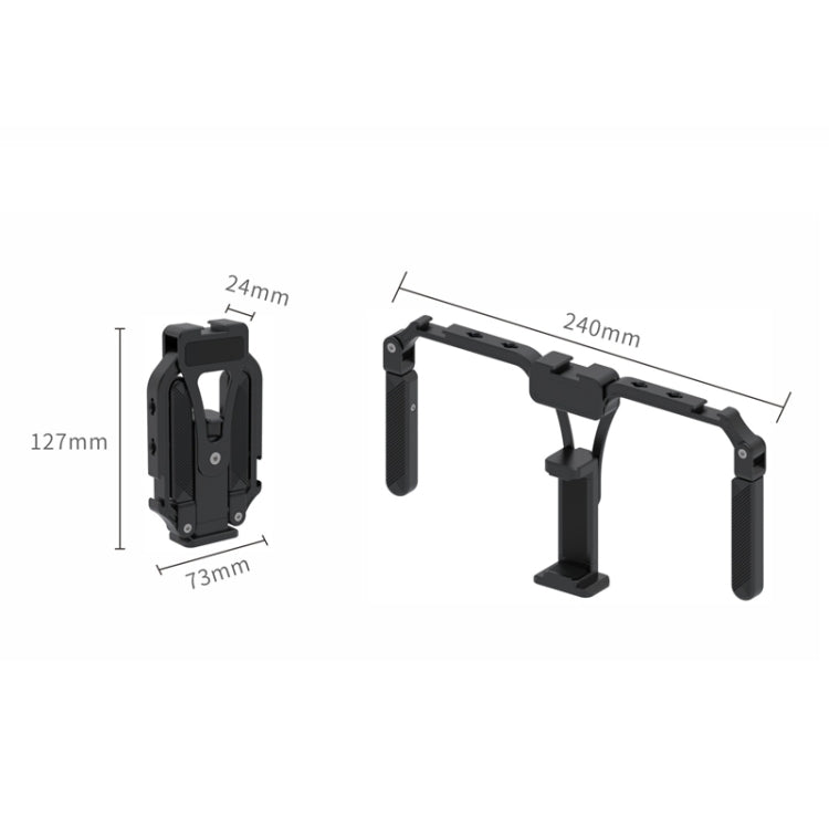 Universal Mobile Phone Gimbal Handle Stabilizer Aluminum Alloy Folding Rabbit Cage - Stand by buy2fix | Online Shopping UK | buy2fix