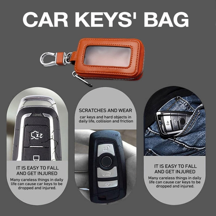 Car Remote Control Universal Visible Zipper Key Case(Royal Blue) - Car Key Cases by buy2fix | Online Shopping UK | buy2fix