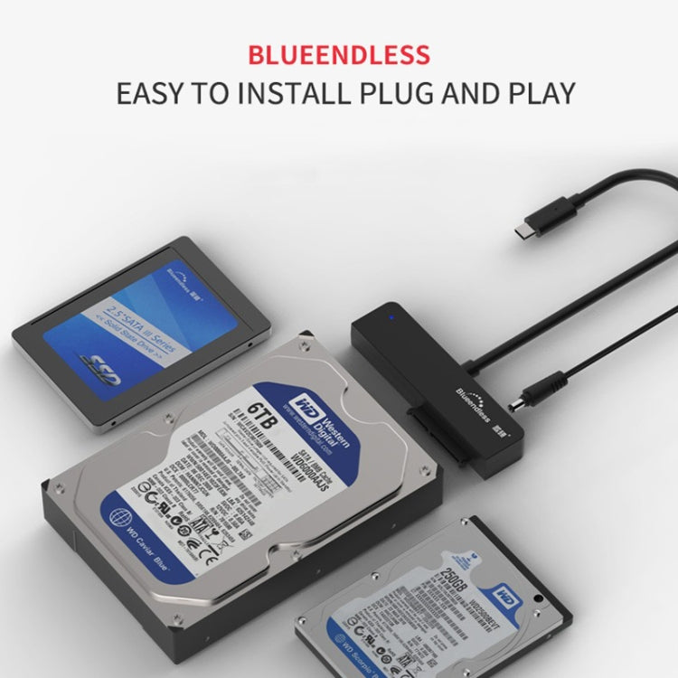 Blueendless US35 USB3.0 To SATA Adapter 2.5 / 3.5-Inch Hard Drive SSD Reader, Spec: USB3.0 US Plug - USB to IDE / SATA by Blueendless | Online Shopping UK | buy2fix