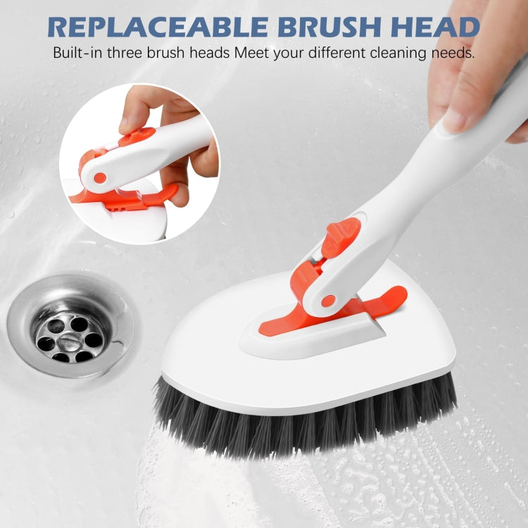 Shower Cleaning Brush With 52 Inch Adjustable Handle Tub Tile Scrubber Brush, Spec: Set 4 - Sponges, Cloths & Brushes by buy2fix | Online Shopping UK | buy2fix