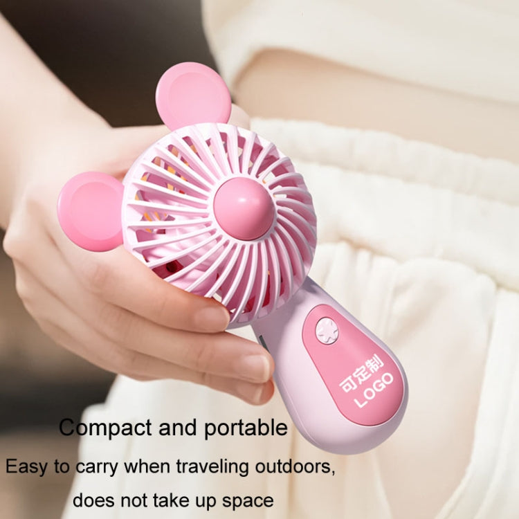 Cute Cartoon Handheld Small Fan Mini Portable USB Charging Fan, Size: Bear(Blue) - Electric Fans by buy2fix | Online Shopping UK | buy2fix