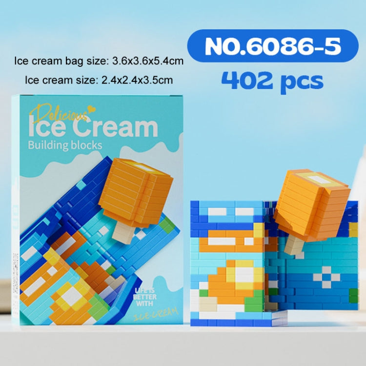 6086-5 Big Ice Bucket Childhood Memory Ice-Cream Series Micro-Particle Building Block Toys Birthday Gift - Building Blocks by buy2fix | Online Shopping UK | buy2fix