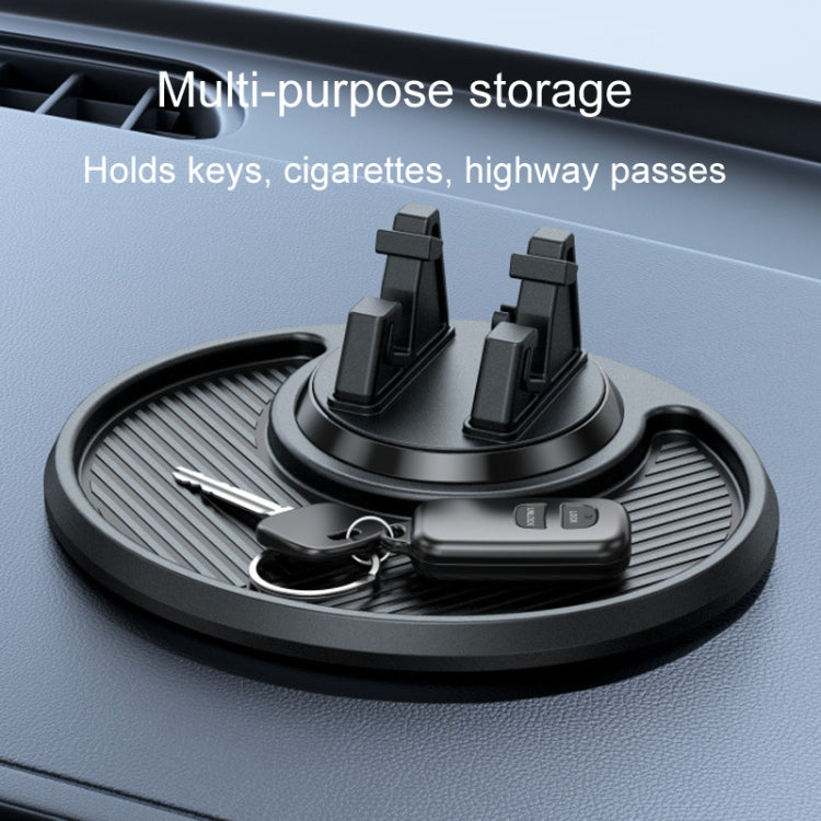 Car Dashboard Navigation Phone Holder Multifunctional Non-Slip Storage Bracket(Black) - Car Holders by buy2fix | Online Shopping UK | buy2fix