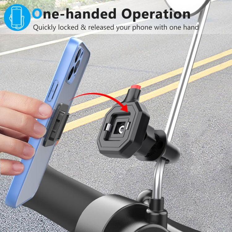 146A Bicycle Motorcycle Cell Phone Holder Rearview Mirror Handlebar Outdoor Riding Navigation Holder - Holder by buy2fix | Online Shopping UK | buy2fix