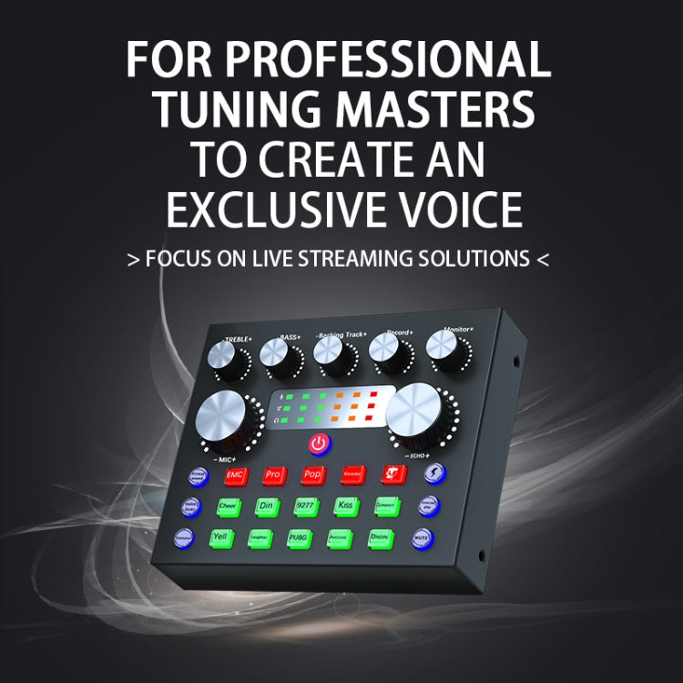 V8S Audio Mixer Live Voice Changer External Sound Card, Color: Black - Live Sound Effects Processors by buy2fix | Online Shopping UK | buy2fix