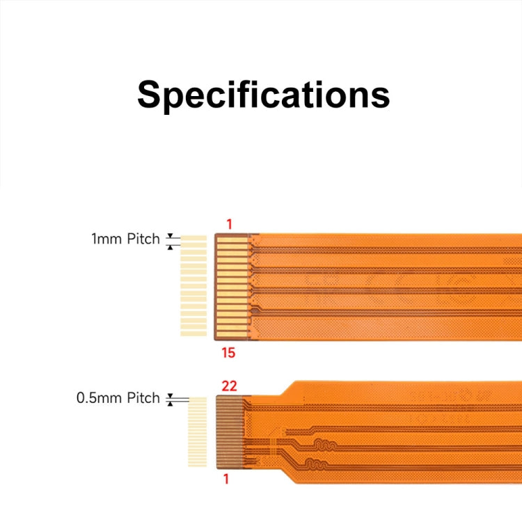 Waveshare 25947 For Raspberry Pi 5th DSI Display 22Pin To 15Pin Soft Cable FPC Cable, Spec: 300mm - Raspberry Pi Accessories by Waveshare | Online Shopping UK | buy2fix