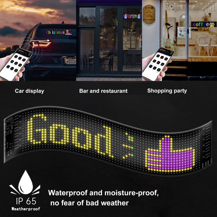 7x17.3cm（16 x 32 LEDs) Car Flexible Display Advertising Screen APP Bluetooth Smart Screen - Car Monitor by buy2fix | Online Shopping UK | buy2fix