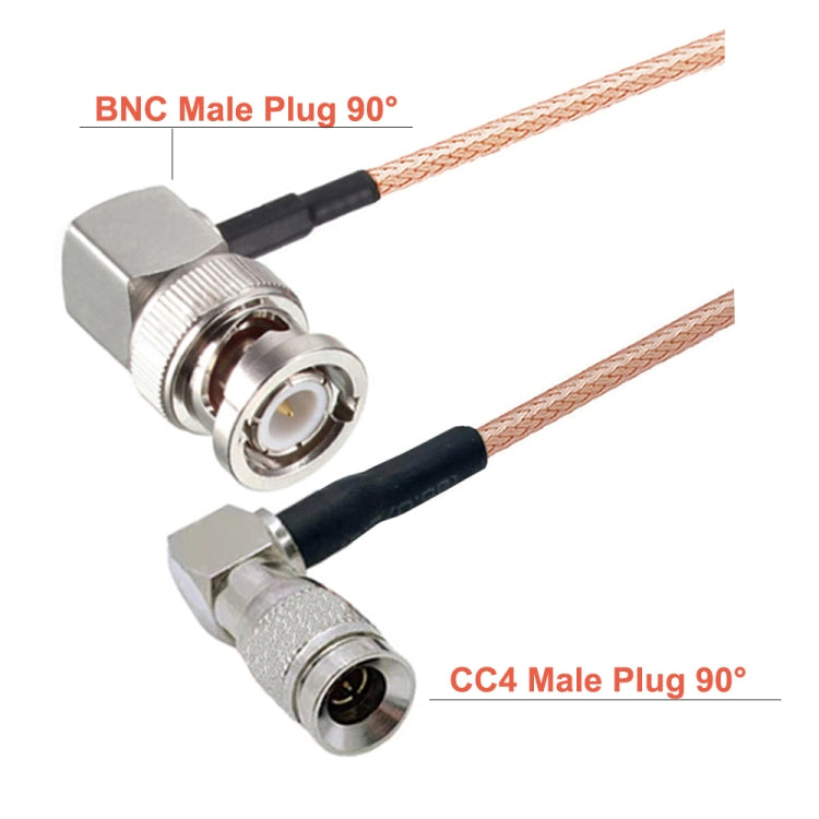 50cm CC4 Male To BNC Male Elbow Connector Cable RG179 Coaxial RF Cable - Connectors by buy2fix | Online Shopping UK | buy2fix