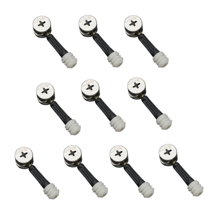 10pcs 40mm 3 In 1 Screw Connector Furniture Link Fixer Closet Eccentric Wheel Nut Connection Fastener - Furniture Accessories by buy2fix | Online Shopping UK | buy2fix