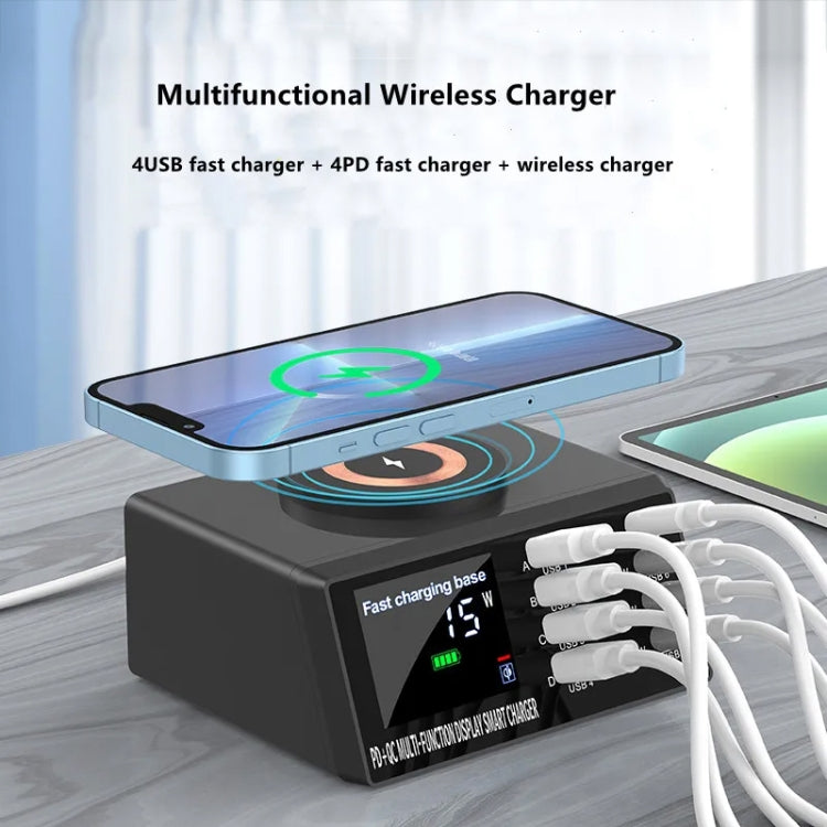 X9M 9-in-1 110W USB+PD Smart Multi-ports QI Magnetic Wireless Charger, Spec: White AU Plug - Multifunction Charger by buy2fix | Online Shopping UK | buy2fix