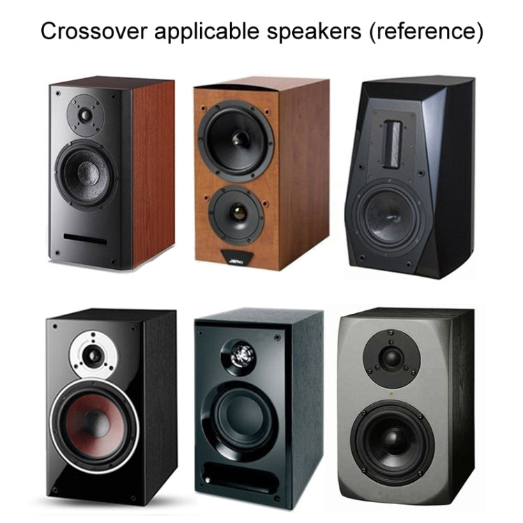 WEAH-2503 High and Low 2-way Speaker Crossover Hi-Fi Home Audio Solderless Divider(A Type Yellow Capacitor) - Audio Crossover by buy2fix | Online Shopping UK | buy2fix