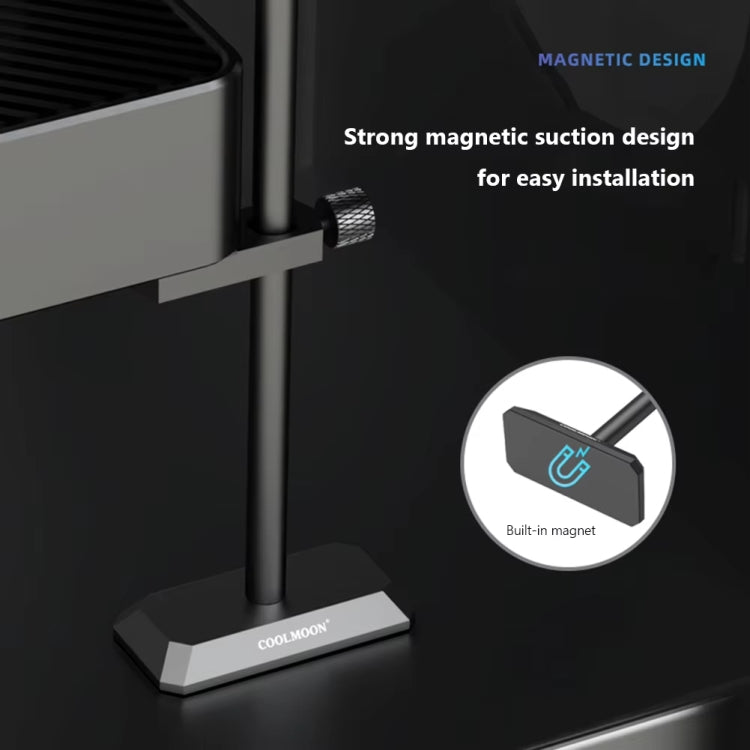 COOLMOON GH260 Desktop Computer Vertical Mounted Graphics Card Protection Shelf Metal Rod Magnetic Support Bracket, Color: GH260 Black - Caddies & Enclosures by COOLMOON | Online Shopping UK | buy2fix