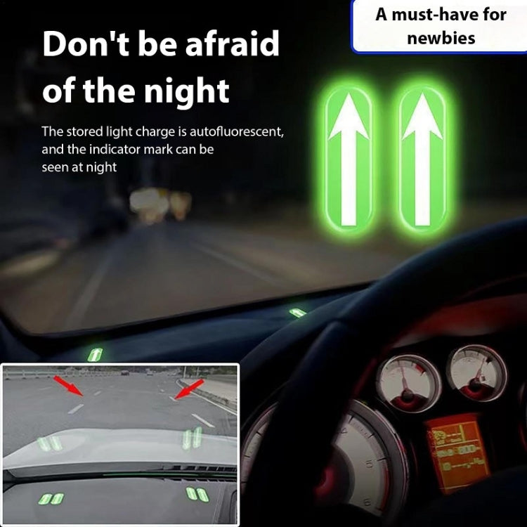 2pairs Safety Point Driving Assistance Positioning Mark Car Interior Luminous Sticker - Decorative Sticker by buy2fix | Online Shopping UK | buy2fix