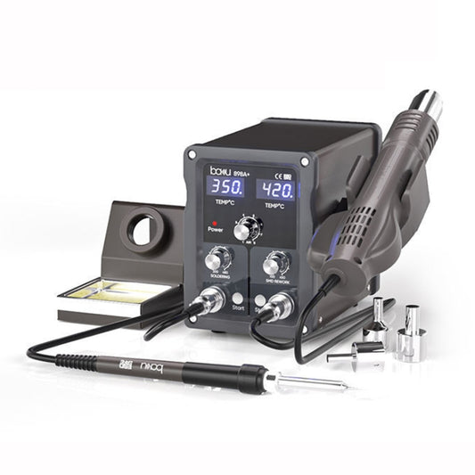 BAKU BA-898A+ 2-In-1 Soldering Station Hot Air Station Adjustable Temperature US Plug 110V - Electric Soldering Iron by BAKU | Online Shopping UK | buy2fix