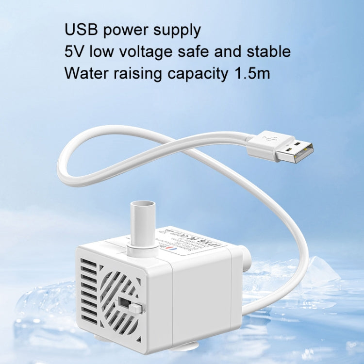 Innovator Group USB Pet Water Dispenser Pump 5V Mute Micro Brushless DC Water Pump No Water Power Off+1m Pipe - Pumps by Innovator Group | Online Shopping UK | buy2fix