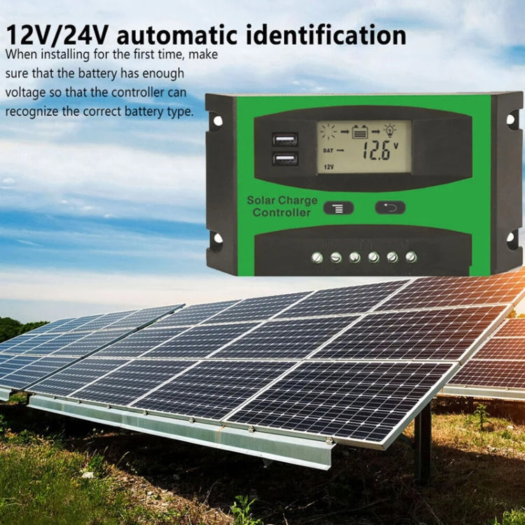 30A 12V/24V Solar Charge And Discharge Controller Dual USB Port LCD Solar Cells Panel Charge Regulator - Others by buy2fix | Online Shopping UK | buy2fix