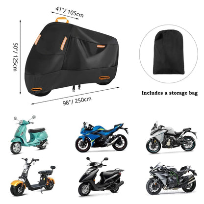 Motorcycle Rain Sun Protection Cover Oxford Cloth Dustproof With Anti-theft Buckle, Size: XXXXL - Raincoat by buy2fix | Online Shopping UK | buy2fix