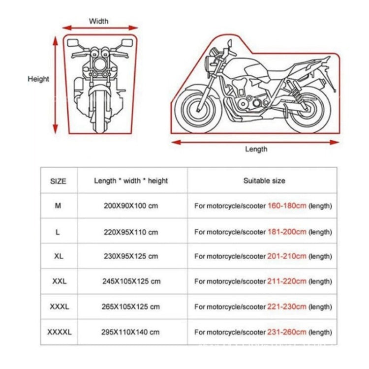 Motorcycle Rain Sun Protection Cover Oxford Cloth Dustproof With Anti-theft Buckle, Size: XXXL - Raincoat by buy2fix | Online Shopping UK | buy2fix