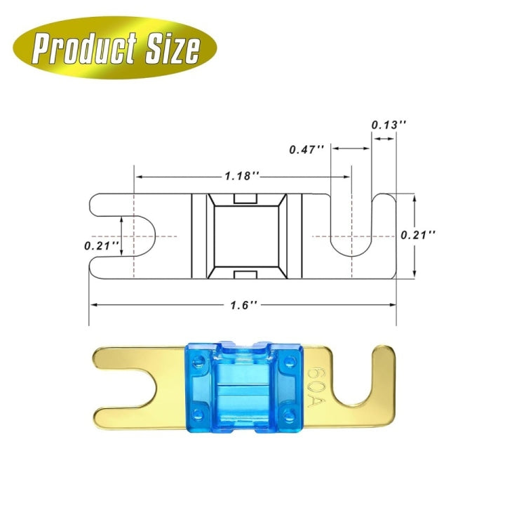 8pcs/Set 12V-58V Mini ANL High Current Bolt-on Fuse(20A-150A) - Fuse by buy2fix | Online Shopping UK | buy2fix