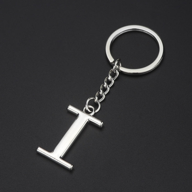 Double-Sided Three-Dimensional Plating Alphabet Keychain, Style: I - Key Rings by buy2fix | Online Shopping UK | buy2fix