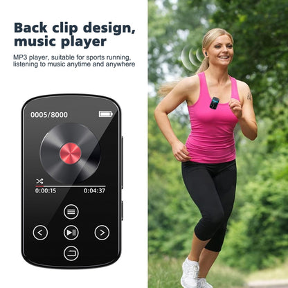 MP3 Bluetooth Music Player HIFI Sports Clip Touch Screen MP4, Memory: 64GB(Black) - MP3 Player by buy2fix | Online Shopping UK | buy2fix