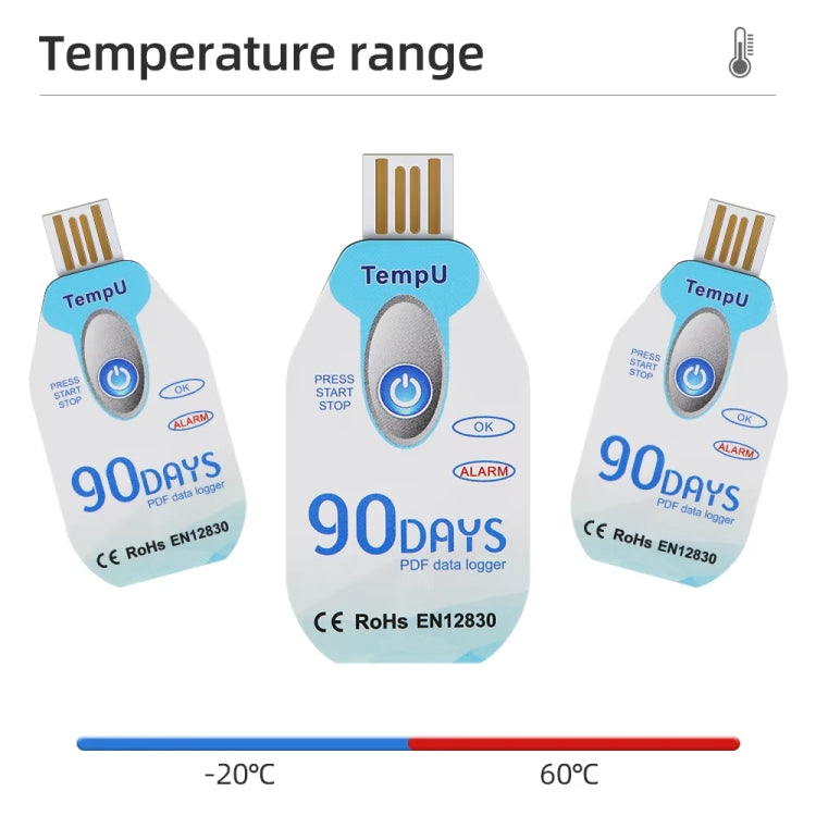 TempU Disposable Temperature Recorder For Cold Chain Transport Vehicles(30 Days) - Thermostat & Thermometer by TempU | Online Shopping UK | buy2fix