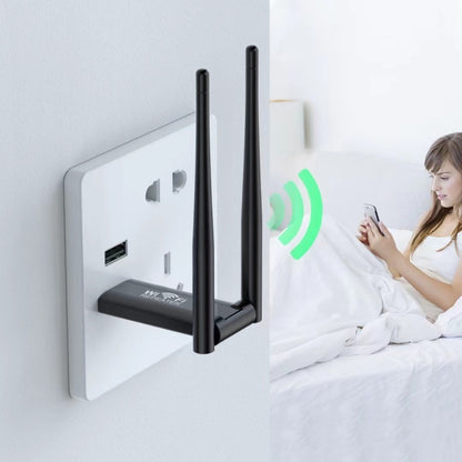 USB Powered WiFi Signal Amplifier Through Wall Wireless Router Extension(Black) - Broadband Amplifiers by buy2fix | Online Shopping UK | buy2fix