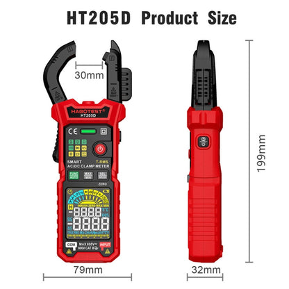 HABOTEST HT205D Clamp Intelligent Anti-Burning Multi-Function High Precision Digital Multimeter(Black Red) - Digital Multimeter by HABOTEST | Online Shopping UK | buy2fix