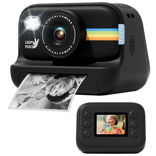 2.0-Inch LED Flash 1080P HD Recording Photo Printing Camera With 3-Rolls Paper, Color: Black - Children Cameras by buy2fix | Online Shopping UK | buy2fix