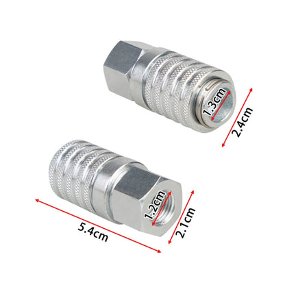 PD242 Series PD Steel Hydraulic Test Port And Diagnostic Equipment Quick Connect Coupler(Silver) - Cables & Connectors by buy2fix | Online Shopping UK | buy2fix