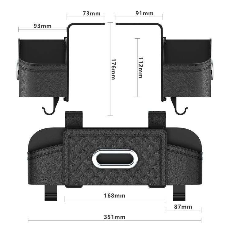 Multifunctional Car Seat Back Tissue Storage Box Hanging Bag(Brown) - Stowing Tidying by buy2fix | Online Shopping UK | buy2fix